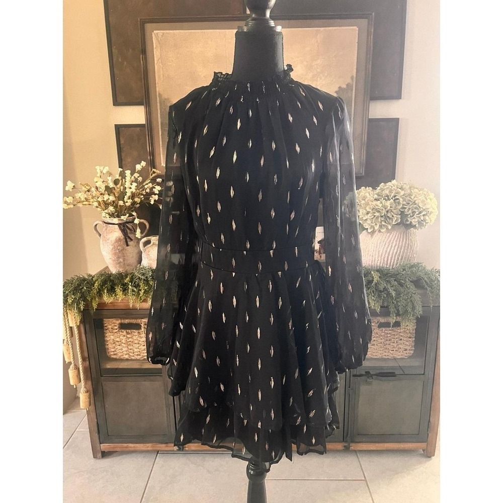 NEW Mock Neck Long Sleeve Cocktail Dress Sincerely Jules Womens Large
